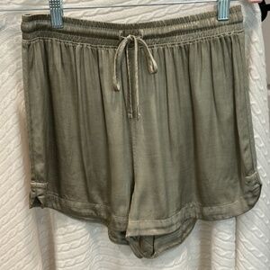 LA Made - Silky Seamed Boxer Shorts - Green - Small - Matching Tank Available